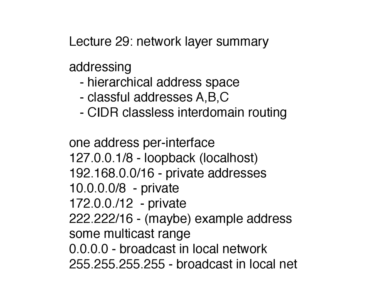 Network Layer-Introduction to Networking-Lecture 29 Slides-Computer ...