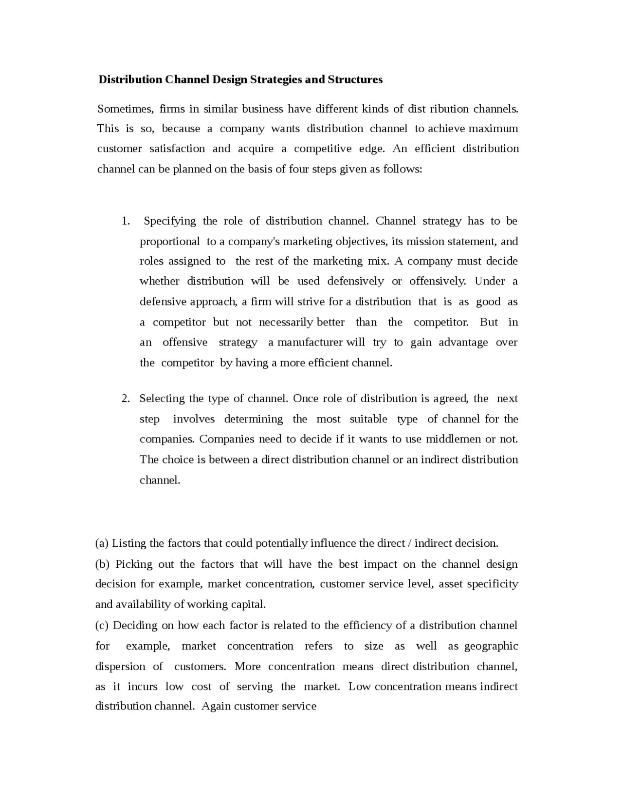 Distribution Design Example Scribd Logistics Management - Distribution Channel Design Strategies and ...