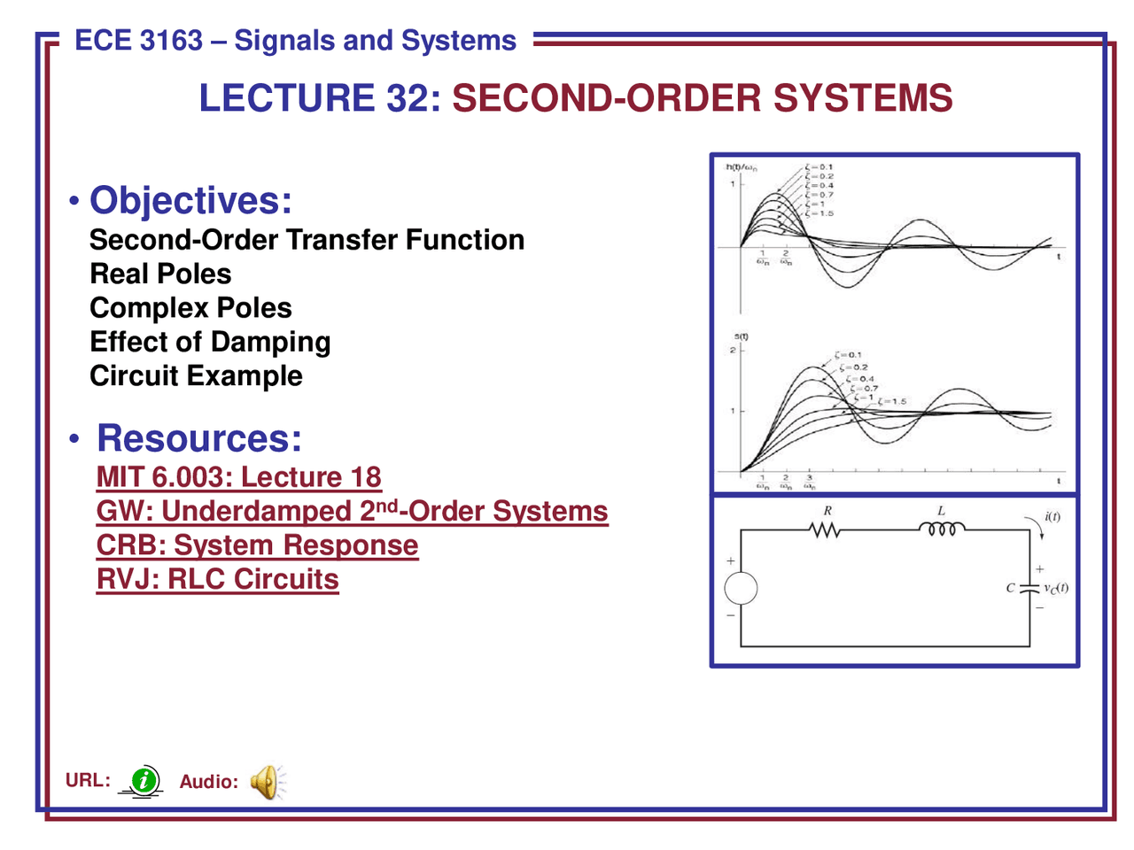 Second order Transfer Function Signals And Systems Lecture 32 Slides Electrical And Computer Second order transfer function signals and systems lecture 32 slides electrical and computer
