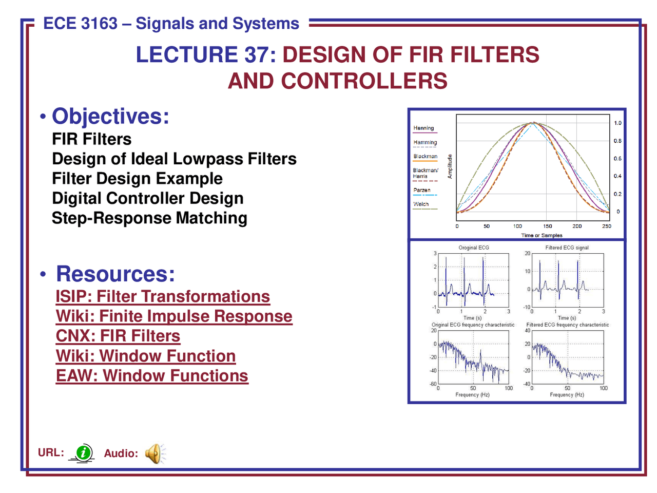 Finite Impulse Response Filters-Signals and Systems-Lecture 37 Slides ...