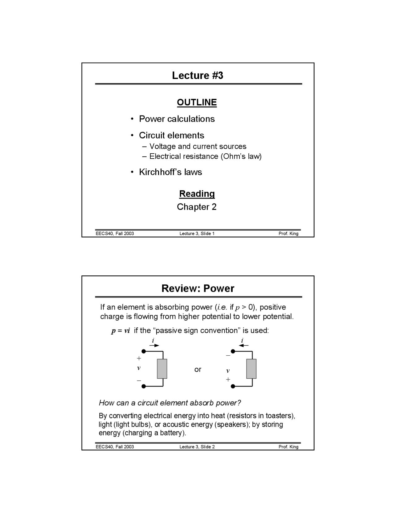 Power-Introduction to Microelectronic Circuits-Lecture 03 Slides ...