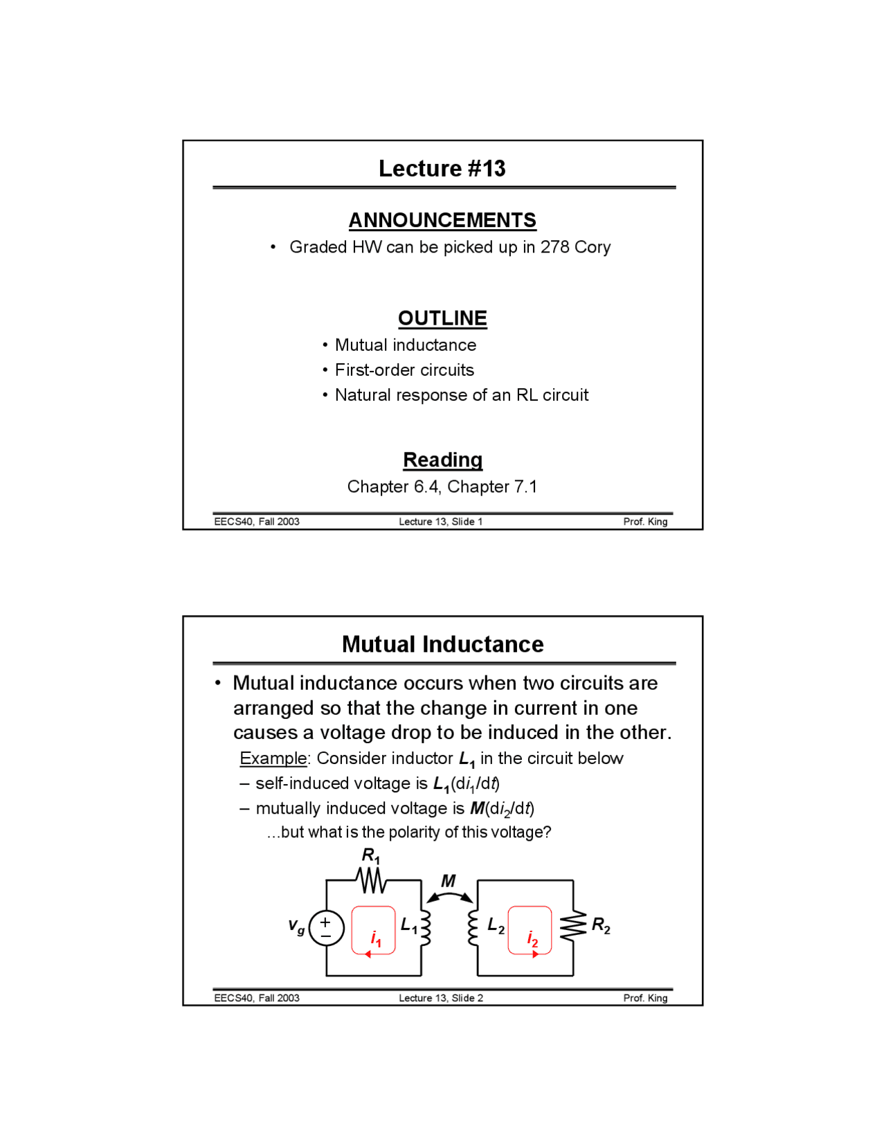 Mutual Inductance-Introduction to Microelectronic Circuits-Lecture 13 ...