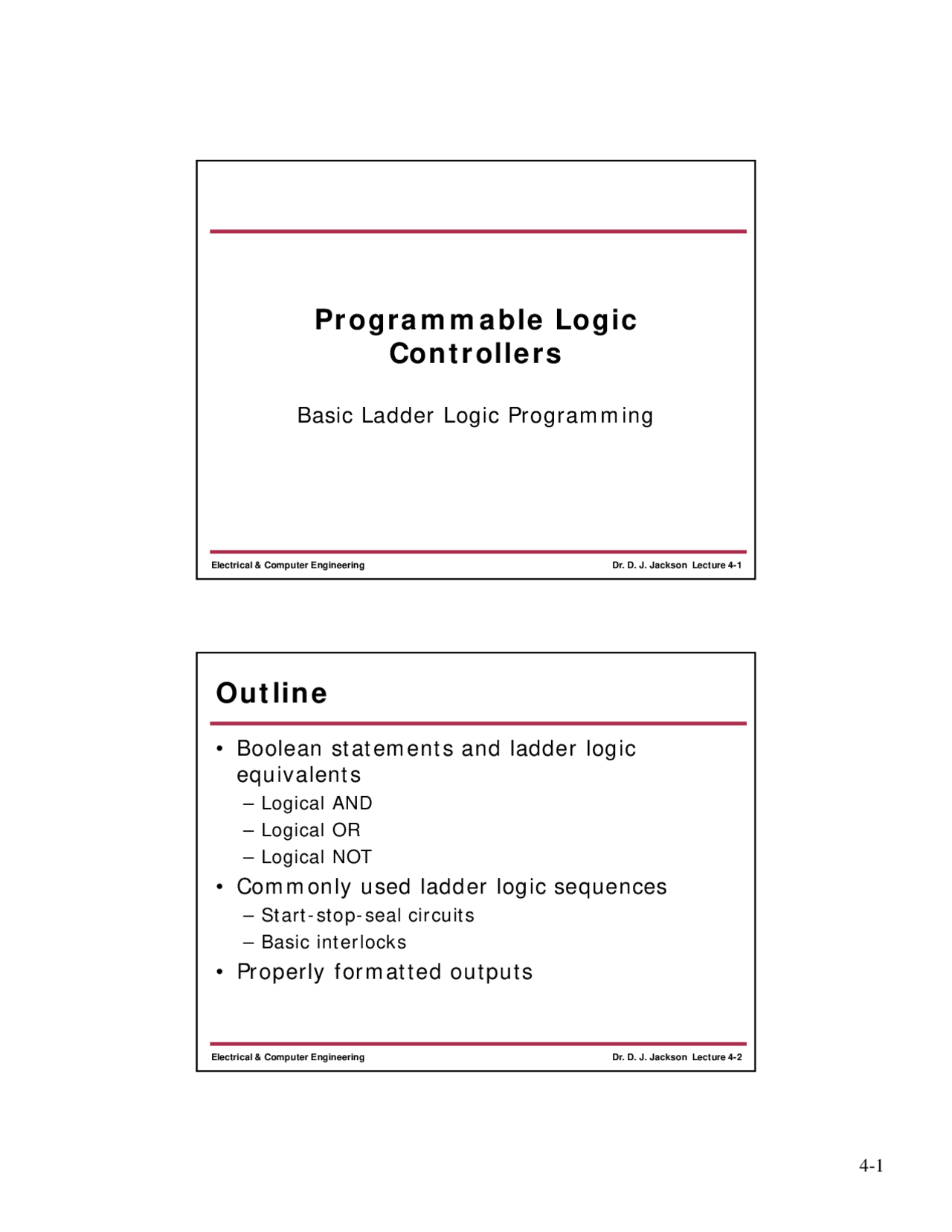 Basic Ladder Logic Programming-Programmable Logic Controllers-Lecture ...