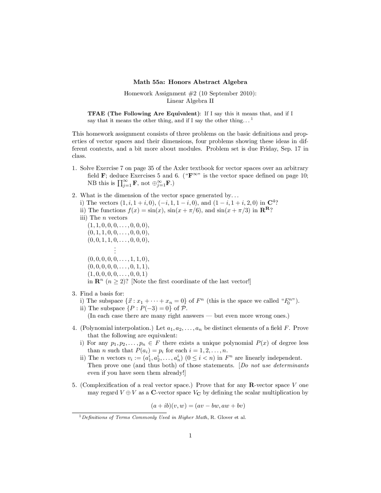 Abstract Algebra 2 - Exercises - Mathematics - Docsity