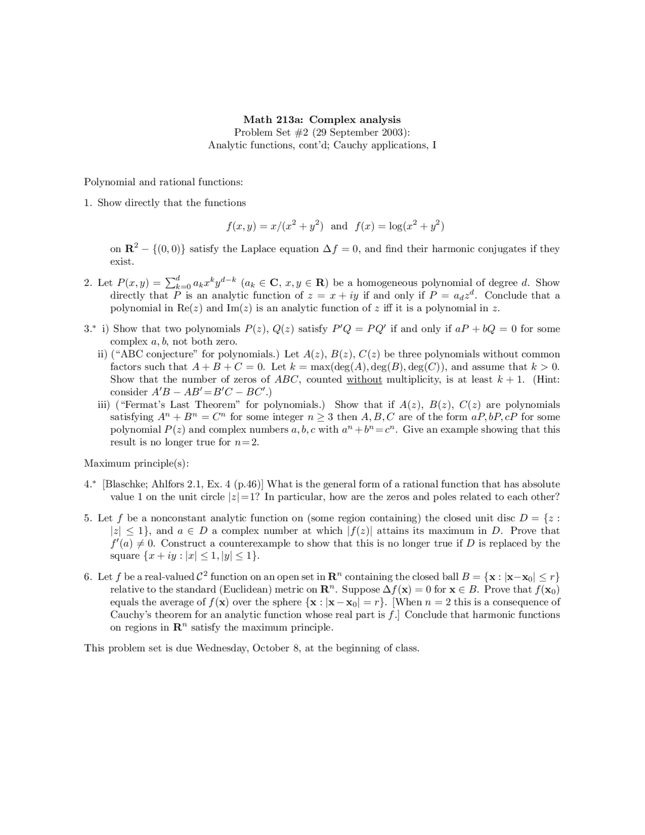 Complex Algebra 3 - Exercises - Mathematics - Docsity