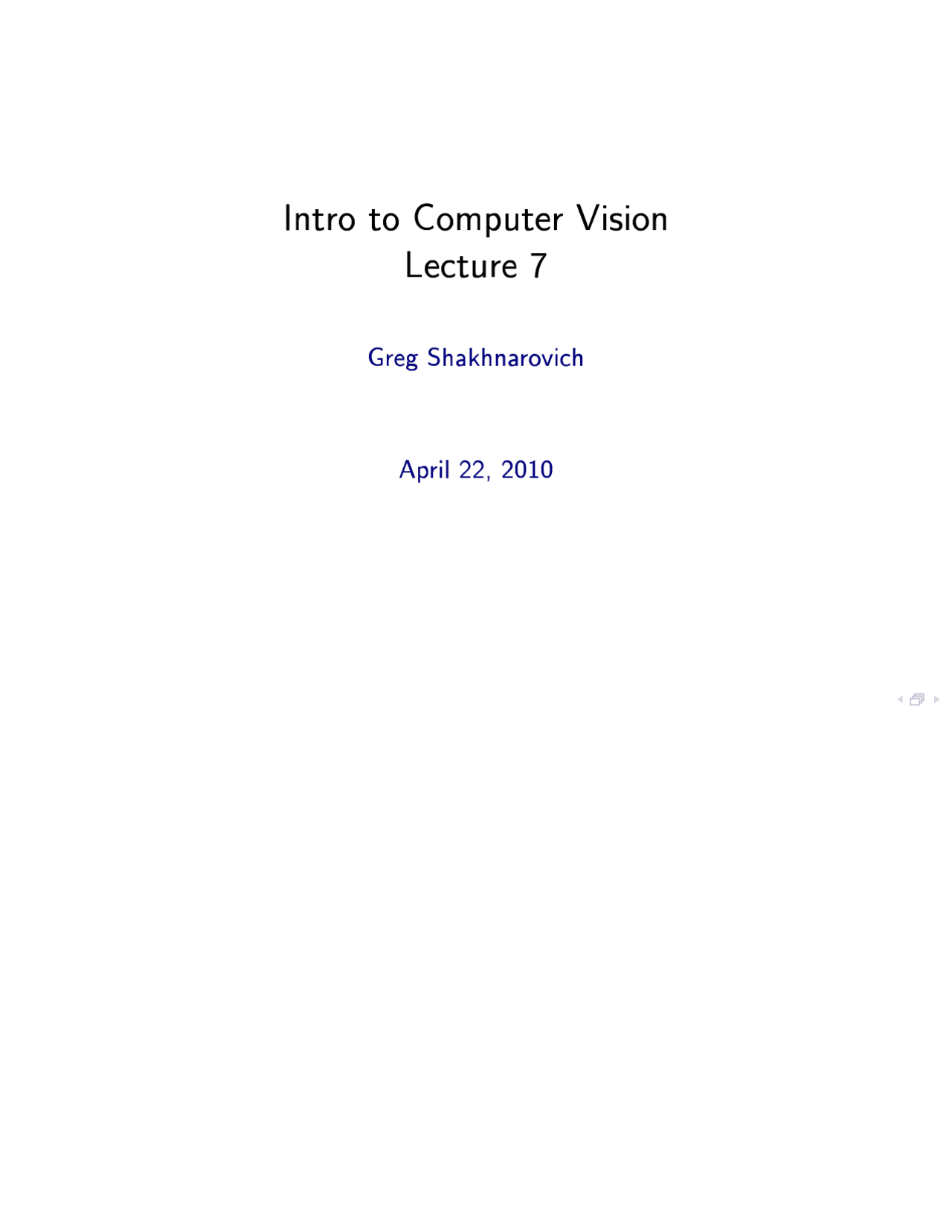 Aperture Problem-Introduction to Computer Vision-Lecture 07-Computer ...