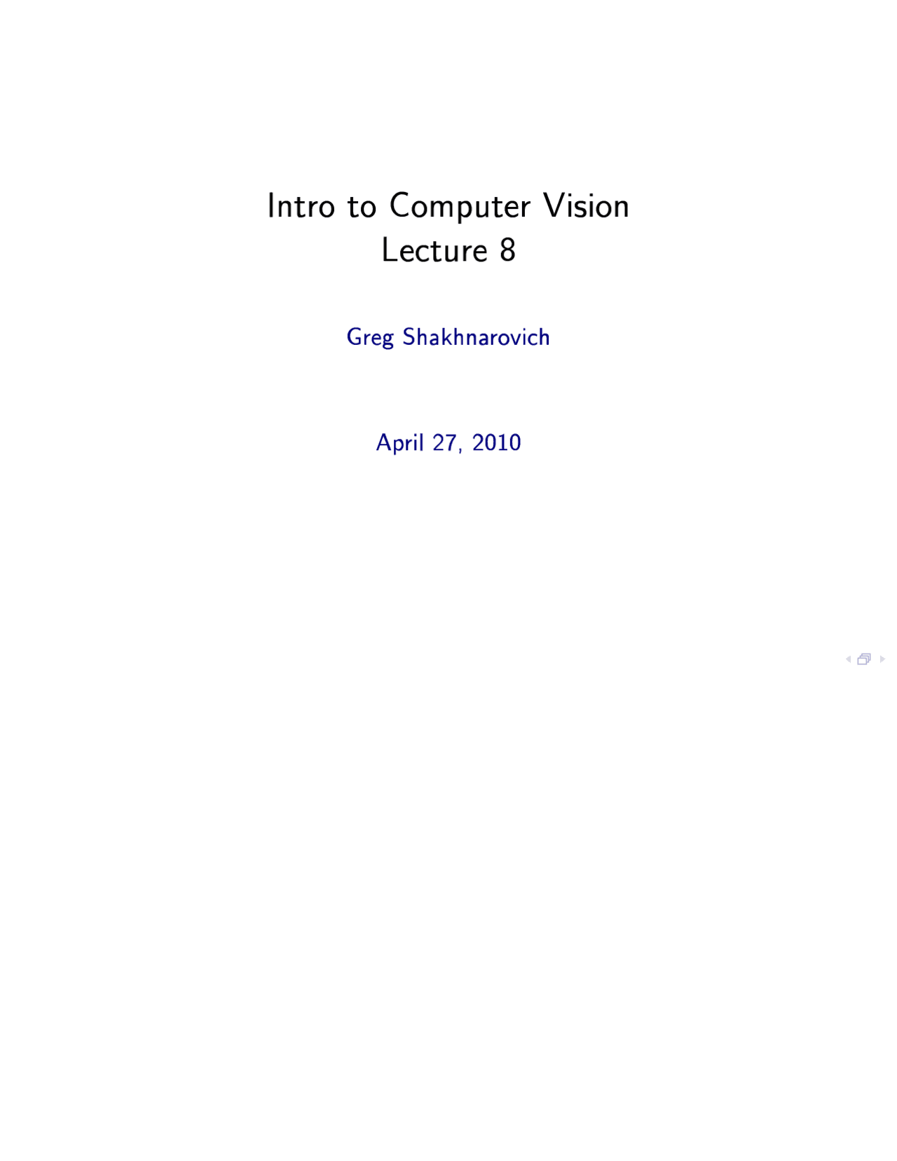Affine Invariance-Introduction to Computer Vision-Lecture 08 part1 ...