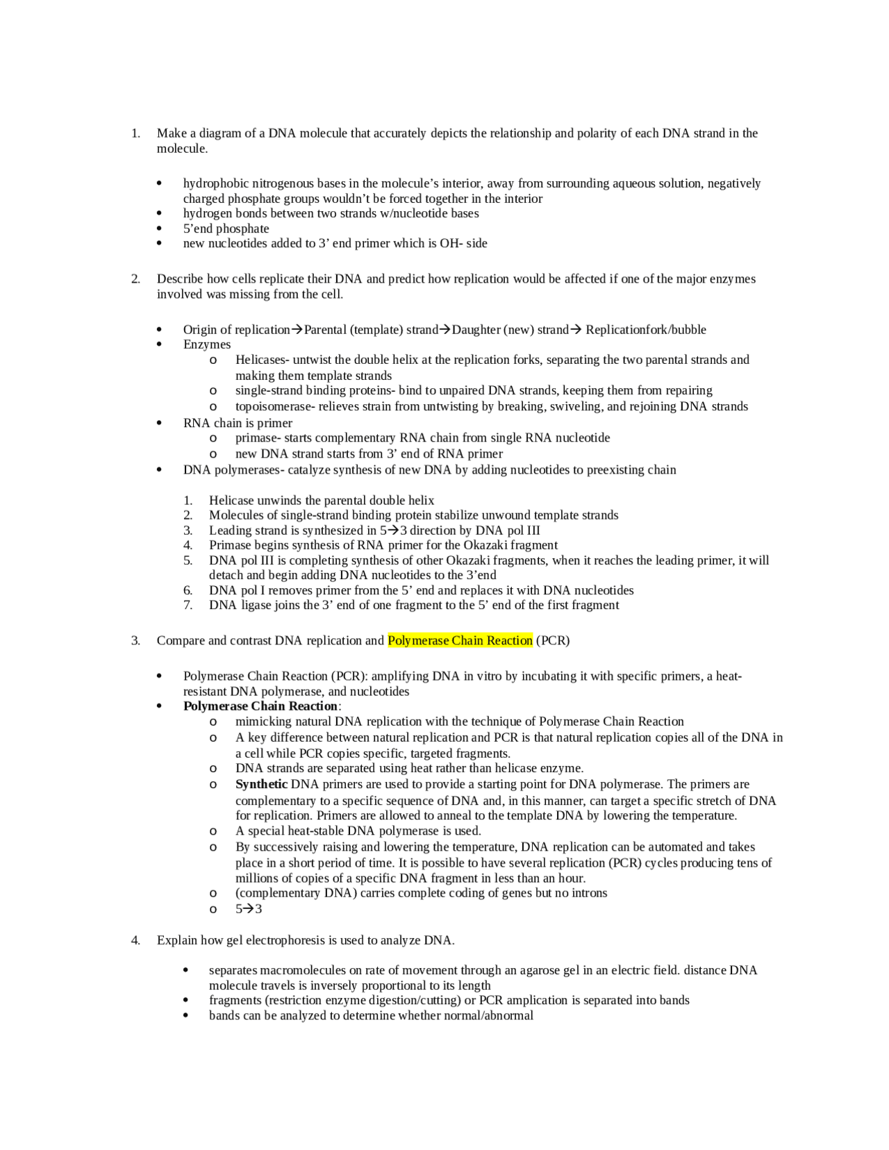 15 Questions in Principles of Biology I | BIOL 1107 - Docsity
