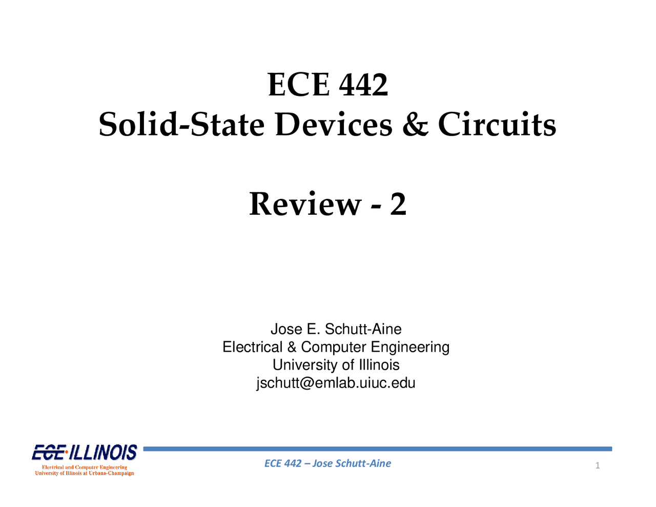 Solid-State Devices and Circuits - Electronic Circuits | ECE 342 - Docsity