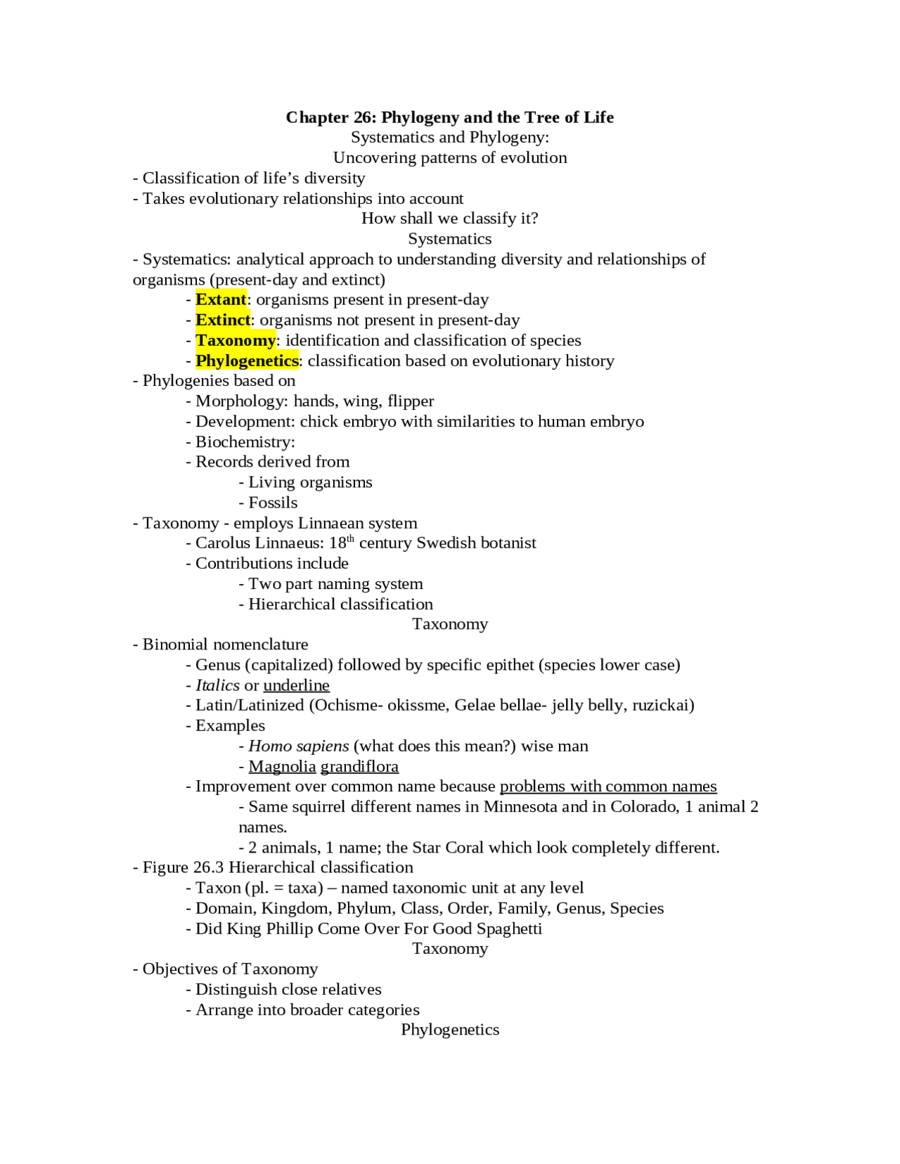 Phylogeny and the Tree of Life - Principles of Biology II | BIOL 2108 ...