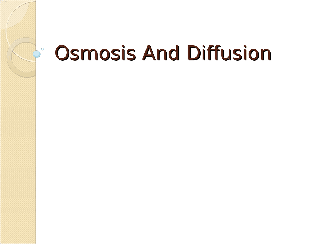 Osmosis and Diffusion Laboratory 8 BYS 119L Docsity