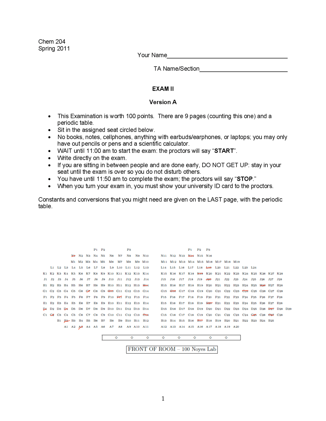 Final Exam 2 with Problems for Accelerated Chemistry II | CHEM 204 ...