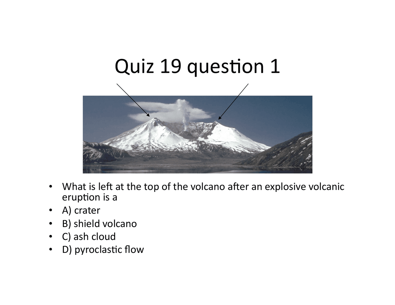 Multiple Choice Questions on Earthquakes And Volcanoes Quiz 19 EAS