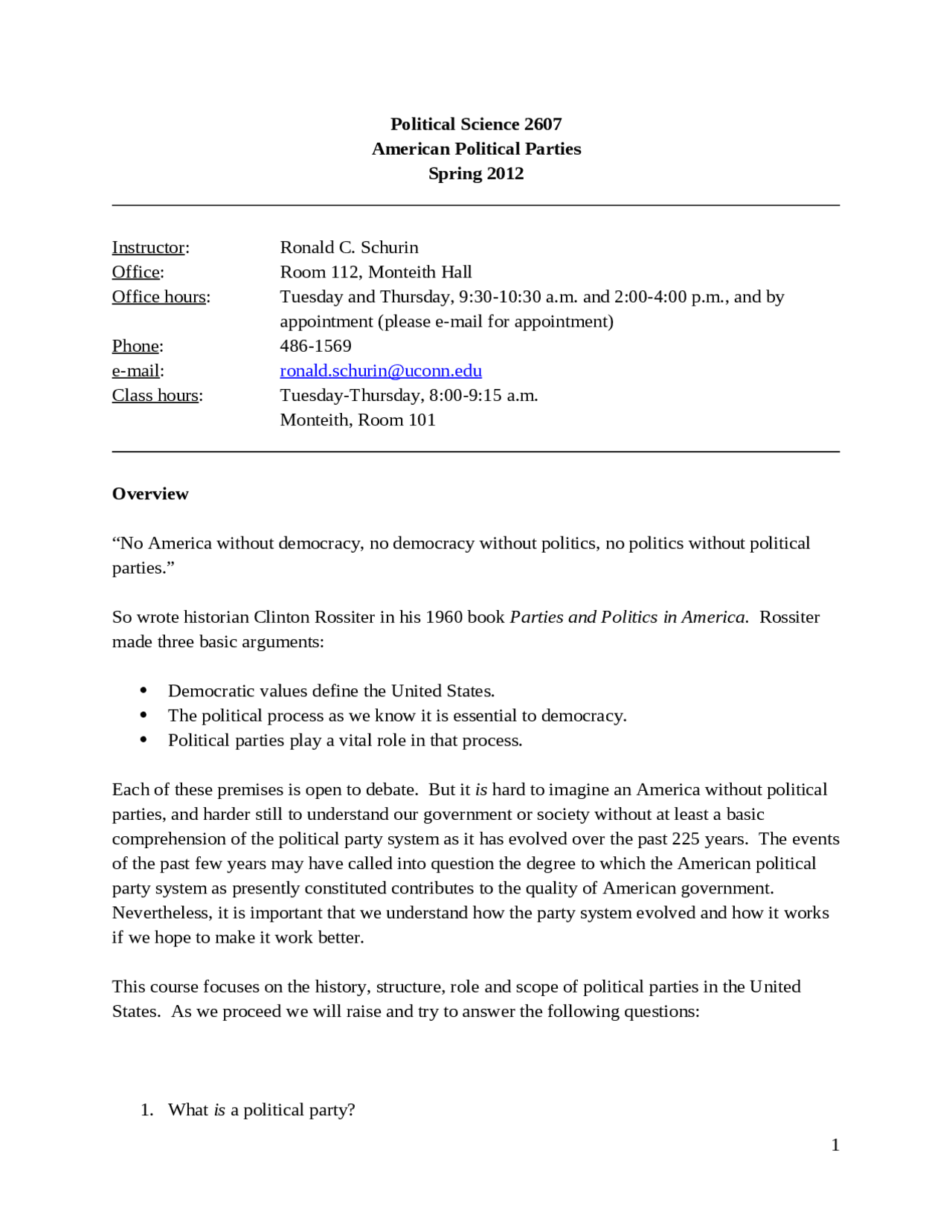 Notes on Political Science - American Political Parties | POLS 2607 ...