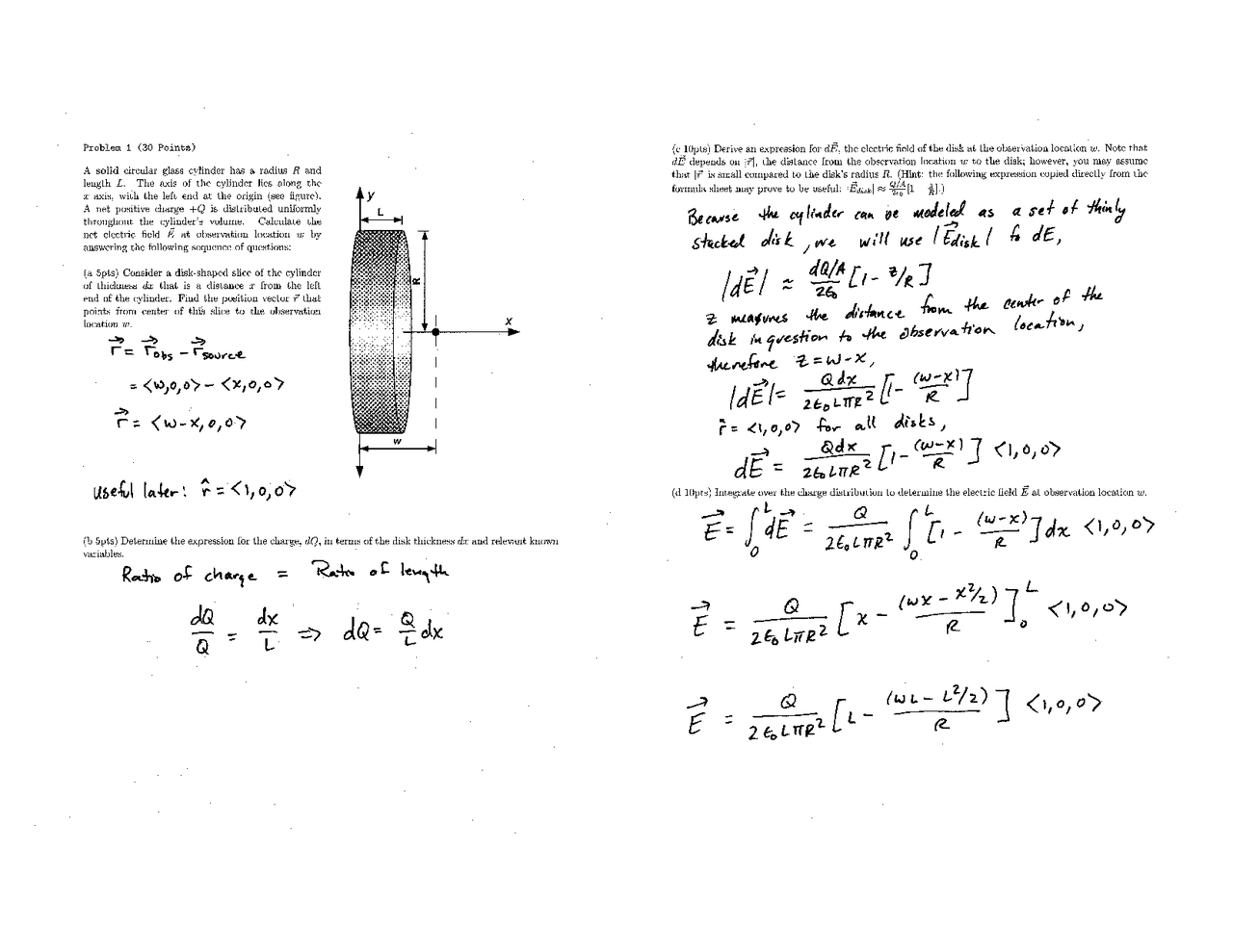 Midterm Exam - Problems with Solution - Introduction to Physics II ...