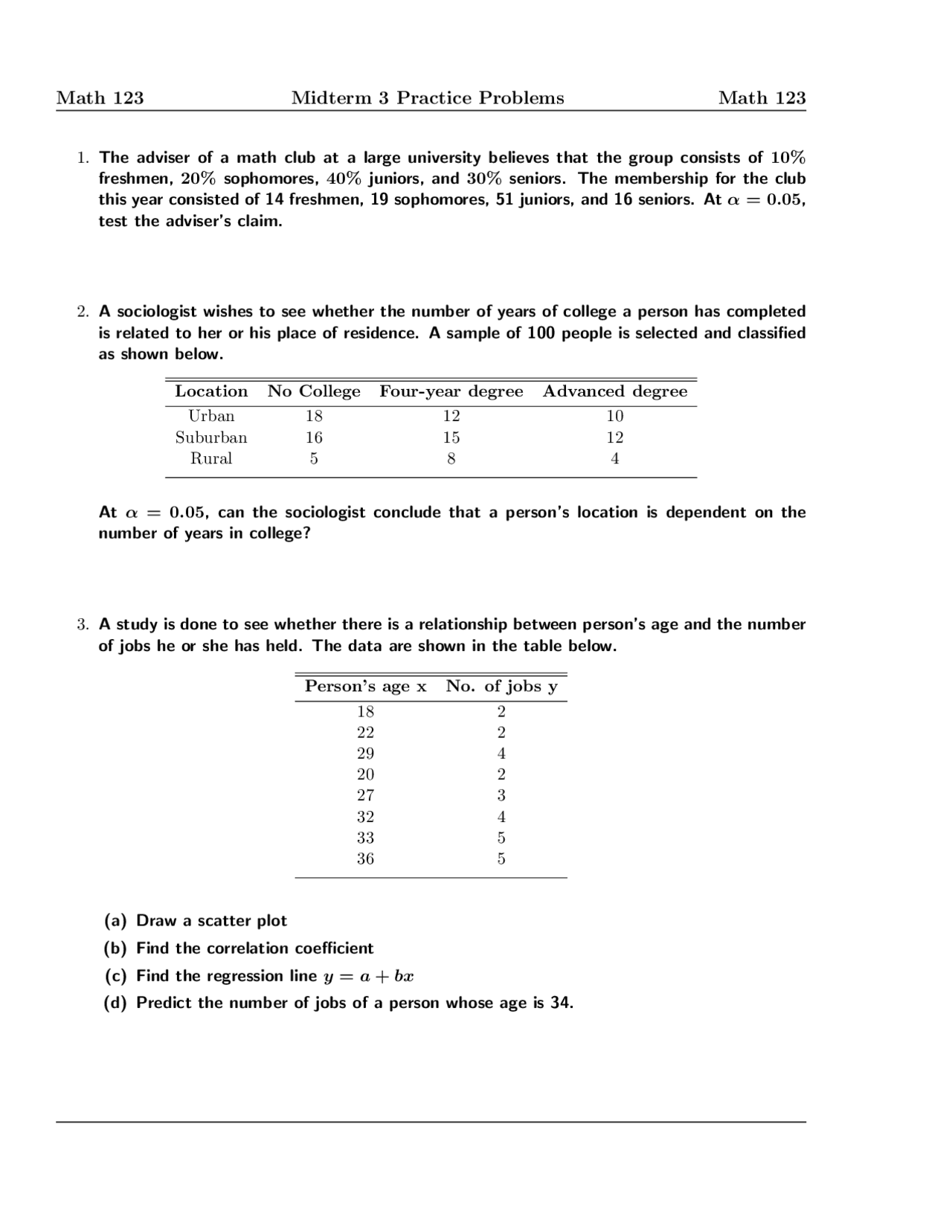 6 Solved Problems on the Quantitative Reasoning - Exam 3 | MATH 123 ...