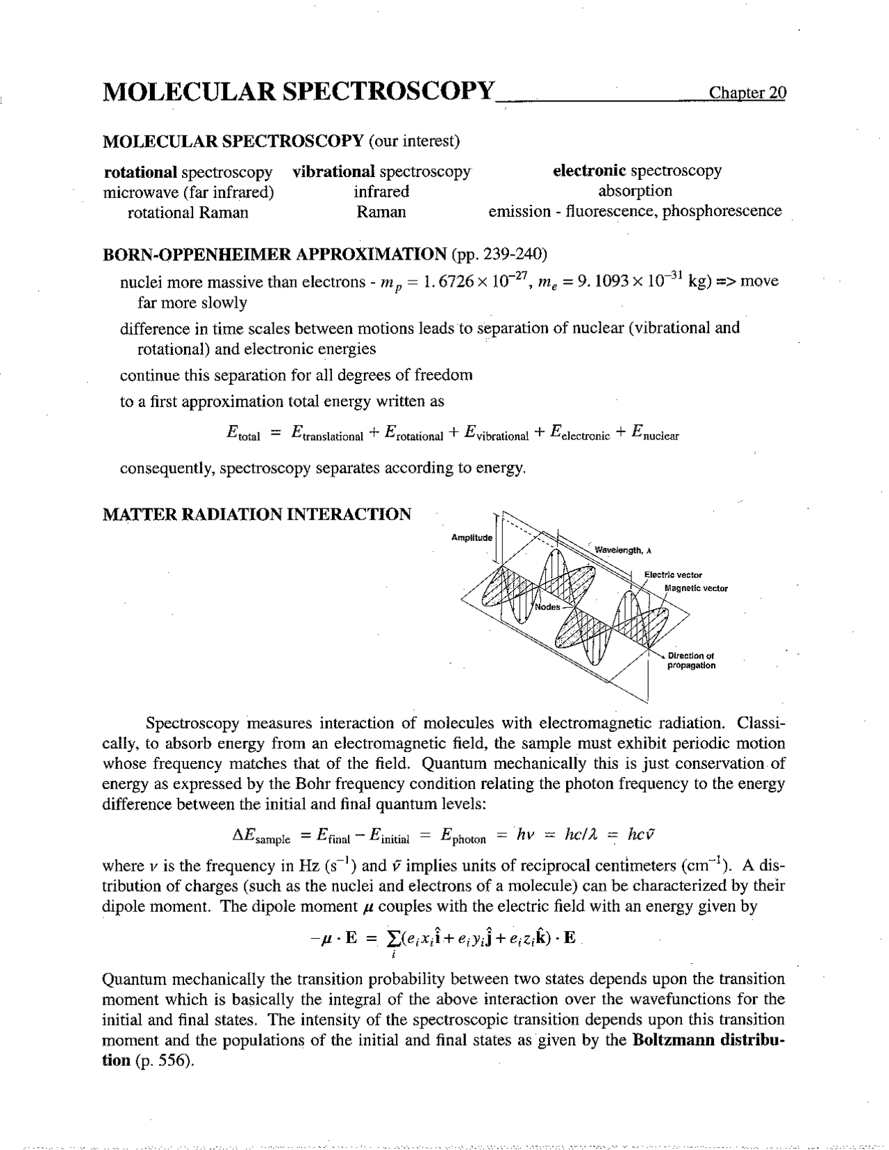 Notes on Molecular Spectroscopy in General Chemistry II | CHEM 118 ...