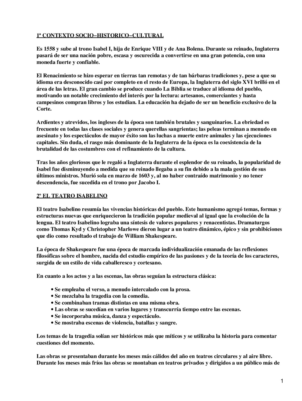 Hamlet William Shakespeare Literatura Del Siglo Xvii Resumen Docsity