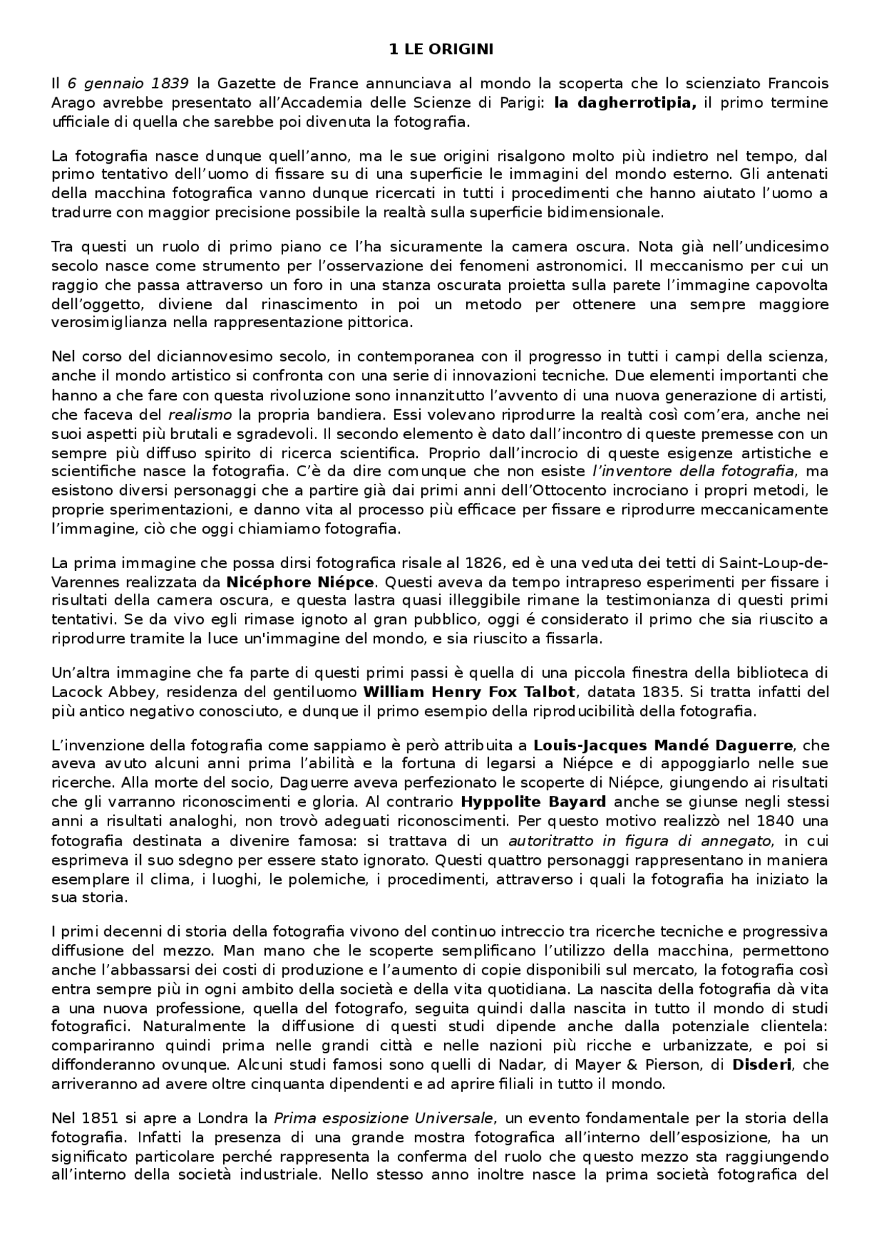 Walter Guadagnini Fotografia Docsity