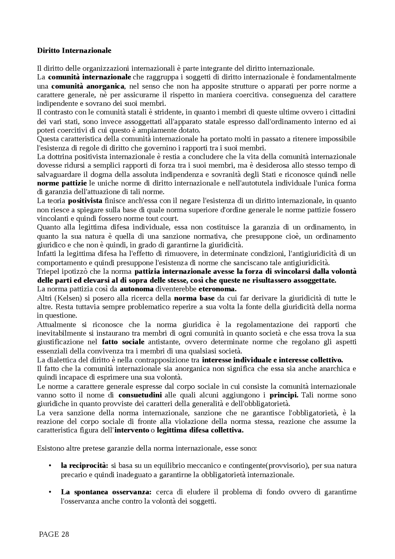 Principi di diritto delle organizzazioni internazionali Sintesi del corso di Diritto Principi di diritto delle organizzazioni internazionali Sintesi del corso di Diritto