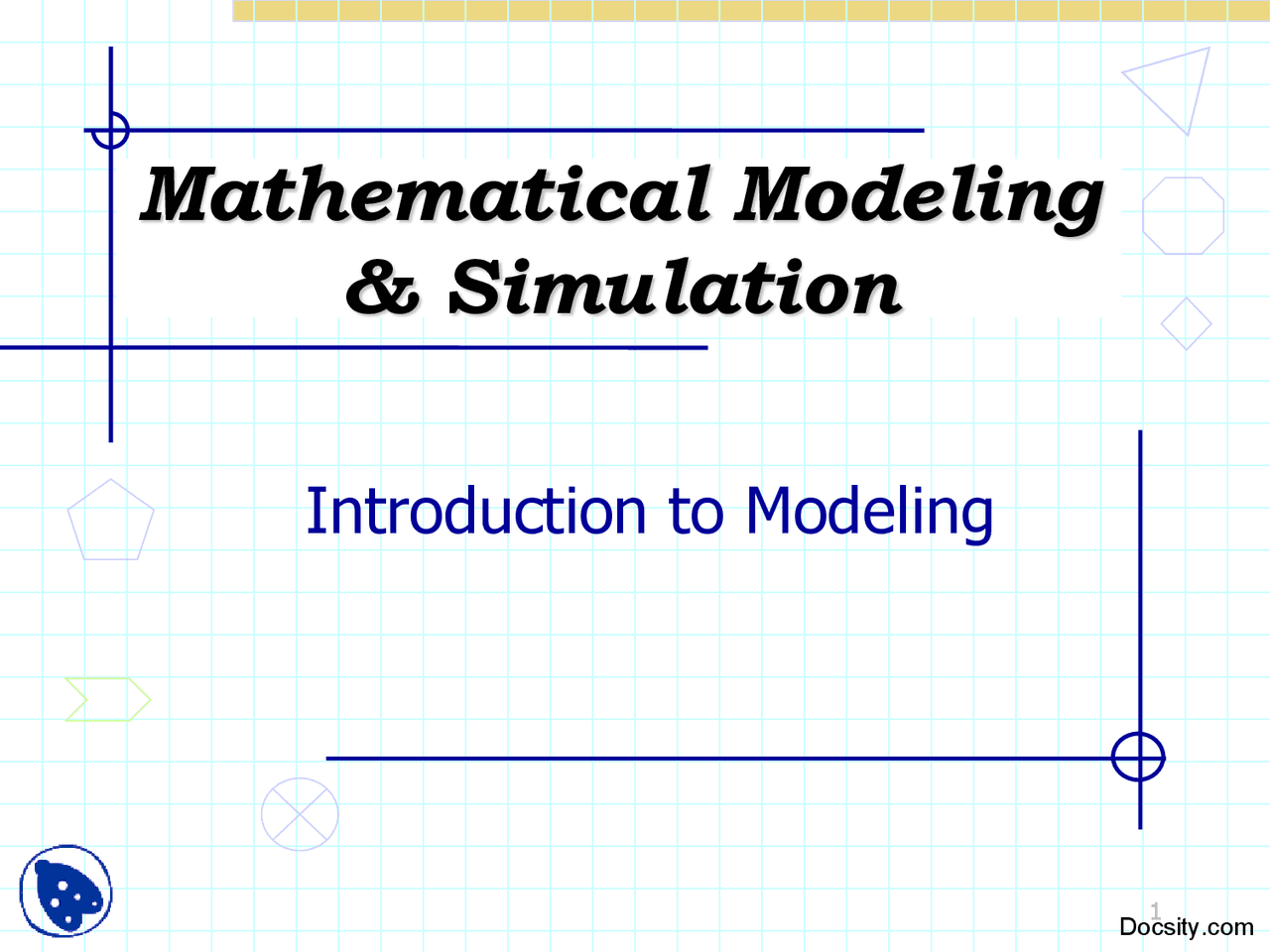 Introduction to Modeling-Mathematical Modeling and Simulation-Lecture ...
