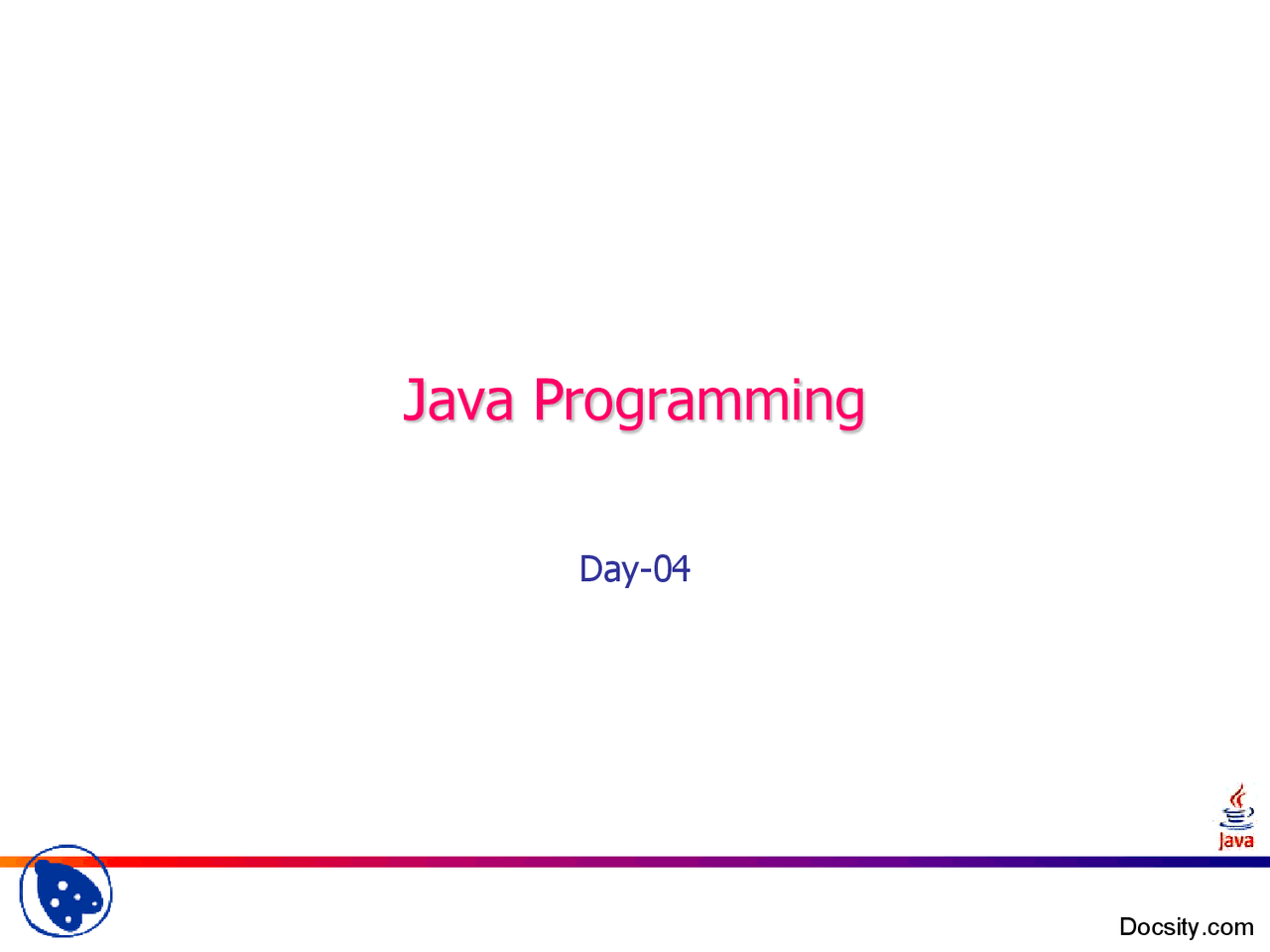Choices, Containers-Java Network Programming-Lecture Slides - Docsity