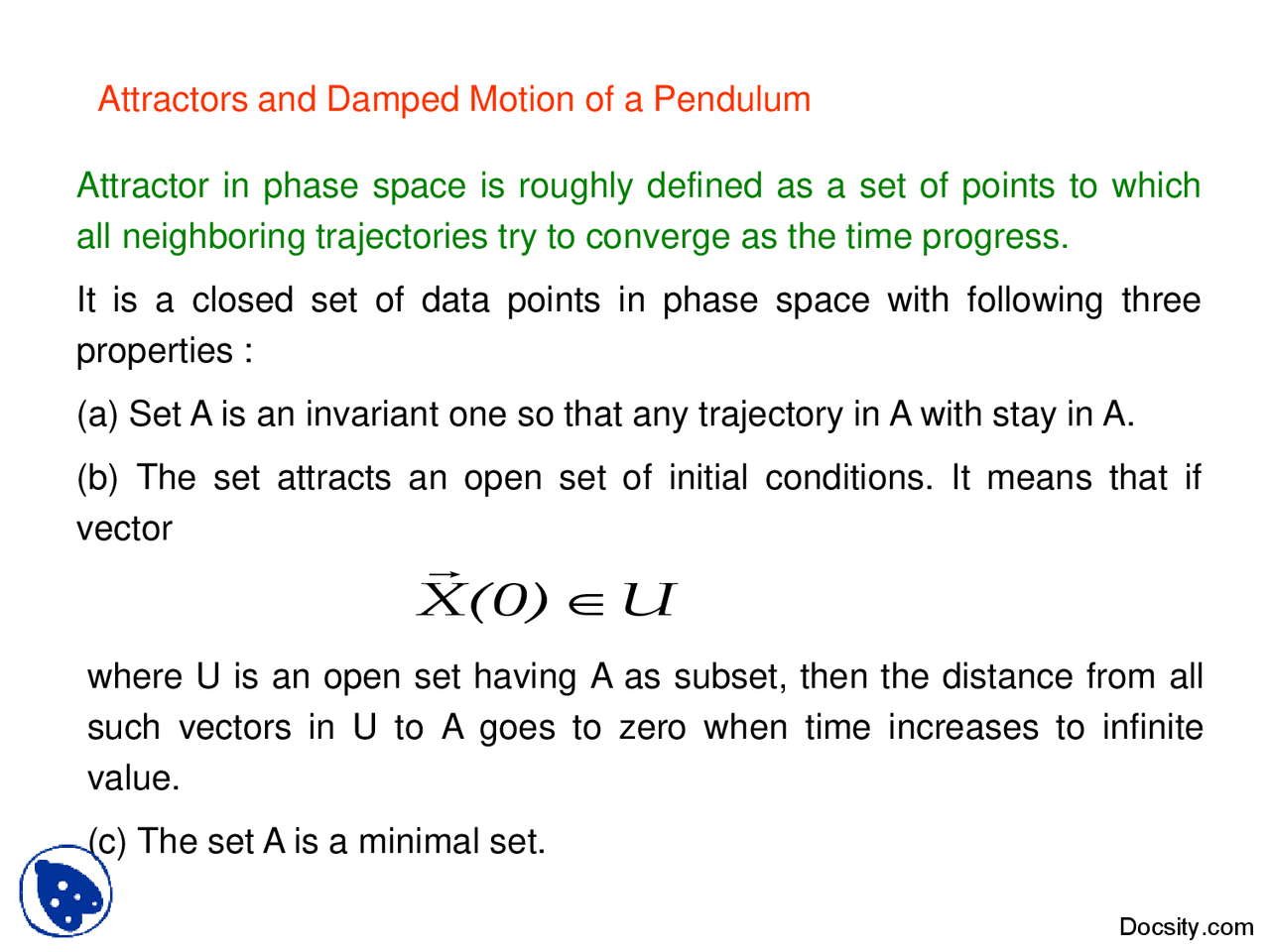 Attractors And Damped Motion Of A Pendulum Modeling And Simulation attractors-and-damped-motion-of-a-pendulum-modeling-and-simulation