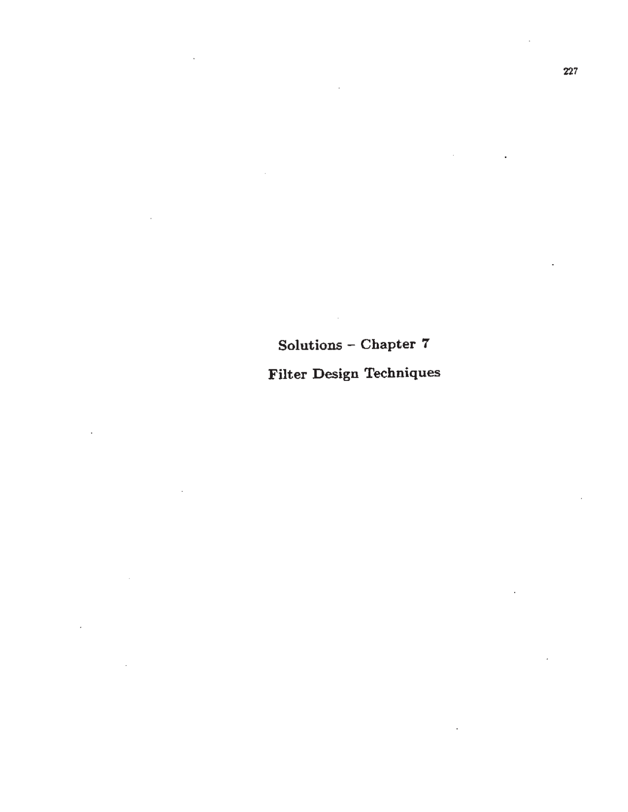 Filter Design TechniquesDiscrete Time Signal Processing 2nd Ed