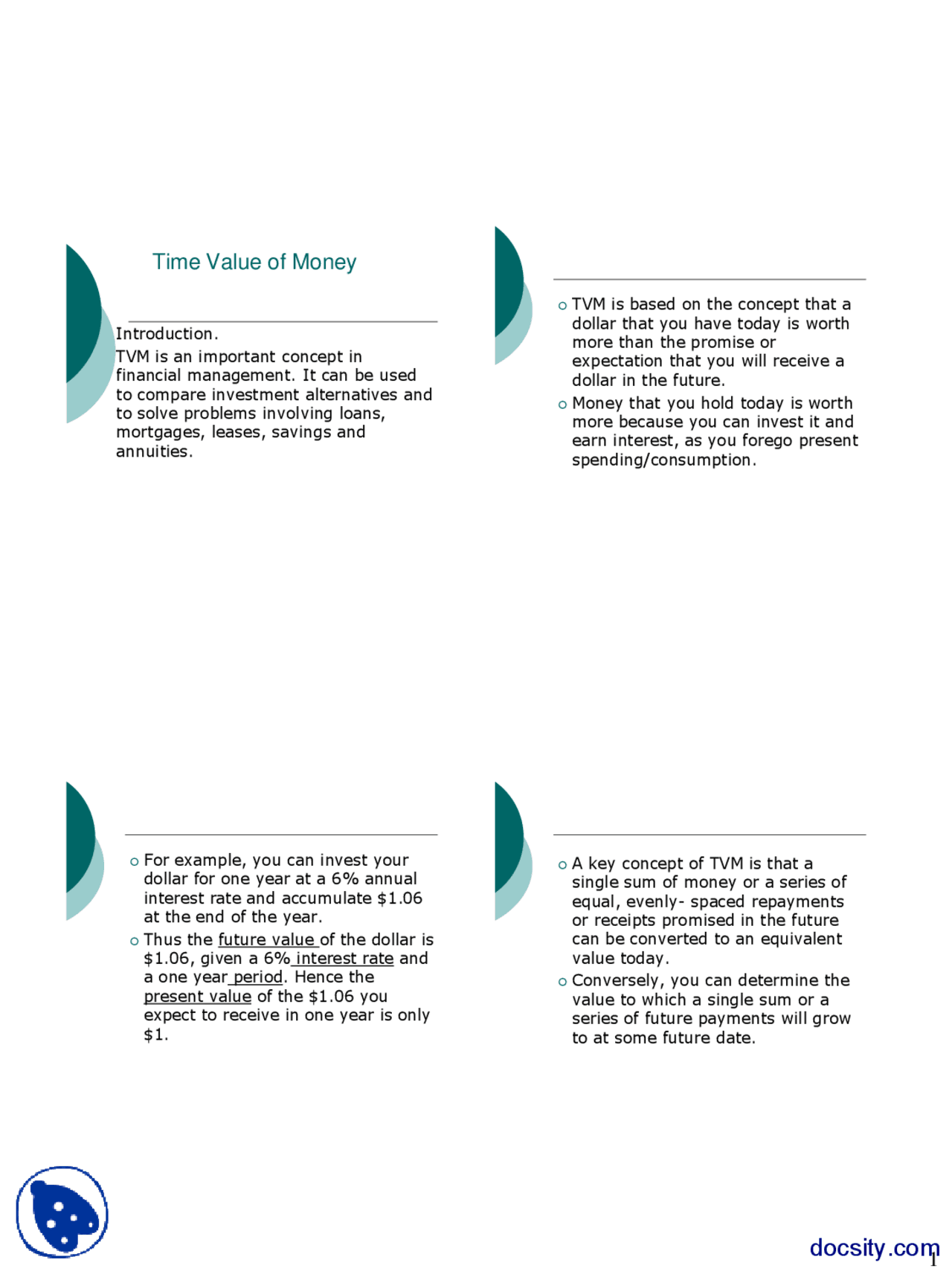 Value of Money-Engineering Economics-Lecture Slides | Slides Microeconomics  | Docsity