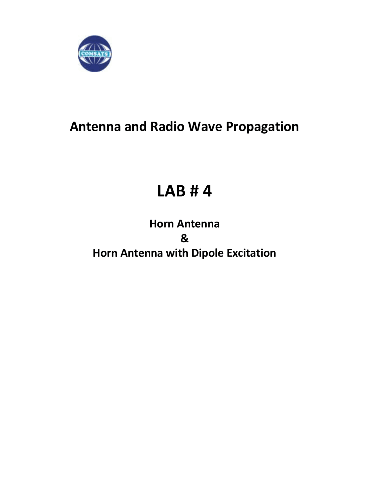 Horn AntennaAntenna and Radiowave PropagationLab Manual Exercises