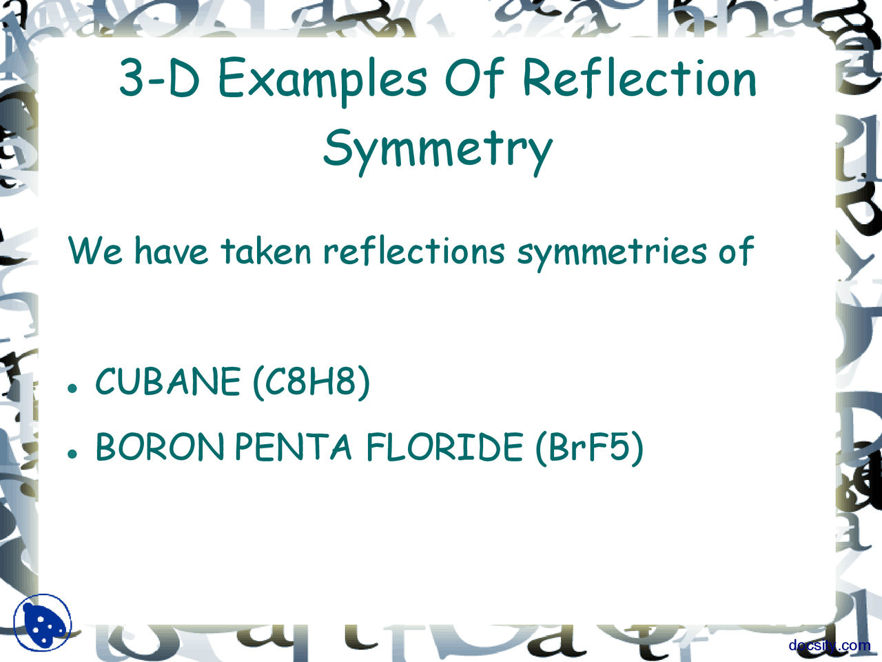 3D Examples Of Reflection Symmetry-Solid State Physics-Presentation ...