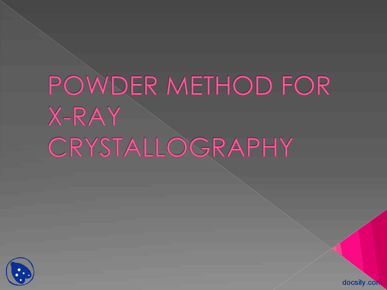 Powder Method for X Ray Crystallography-Solid State Physics ...