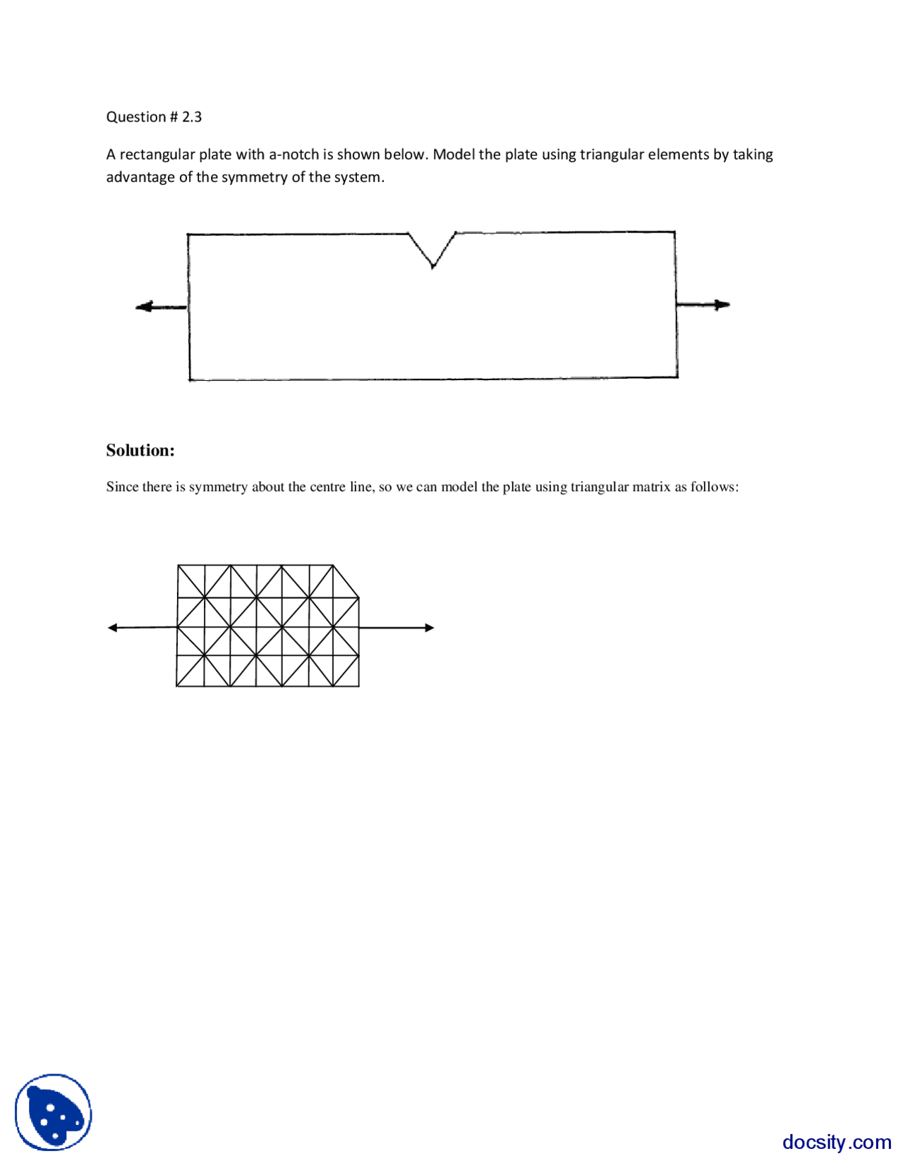 Triangular Element Modeling-Finite Element Method-Assignment Solution ...