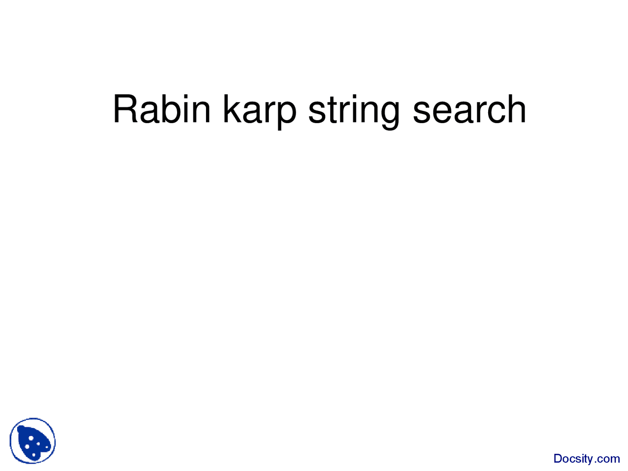 Rabin Karp String Search-String Algorithm Design and Analysis-Lecture ...