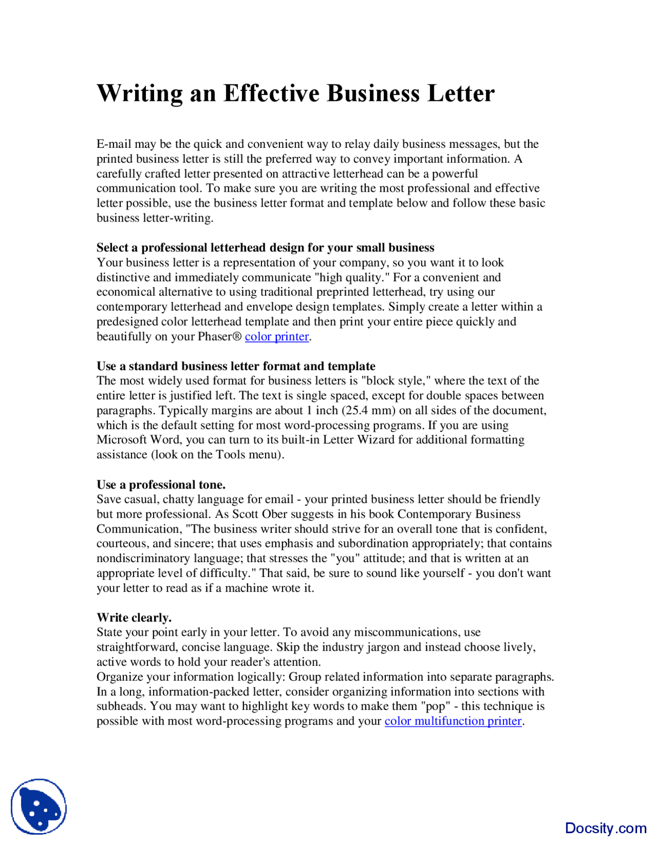 Effective Letters Writing an Effective Business Letter-Business Communication-Lecture ...