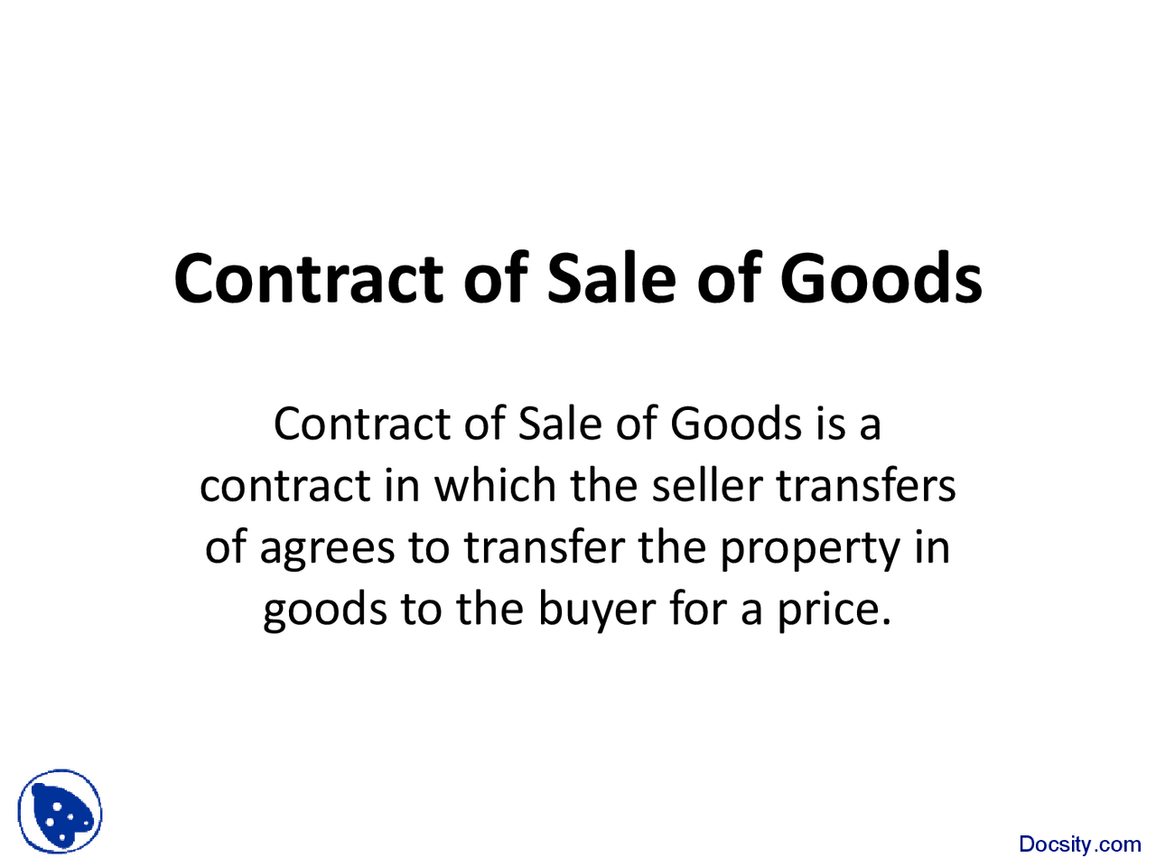 Contract Of Sale Of Goods Writing Technically Lecture Slides Docsity contract-of-sale-of-goods-writing-technically-lecture-slides-docsity