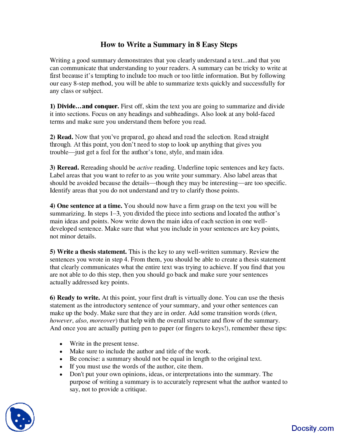 Thesis Summary Examples | Examples do summaries need a thesis