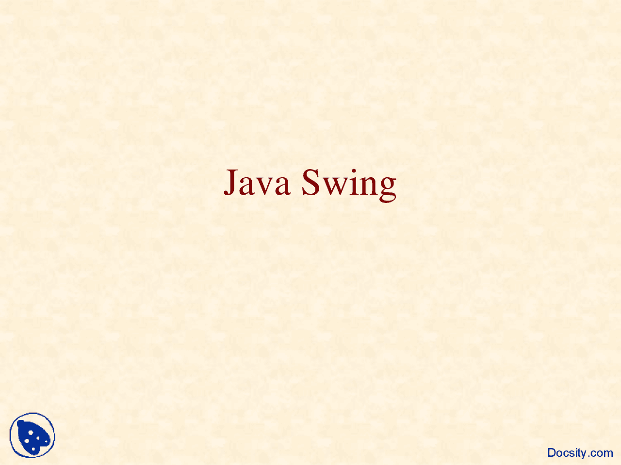 Java Swing-Java Programming-Lecture Slides - Docsity