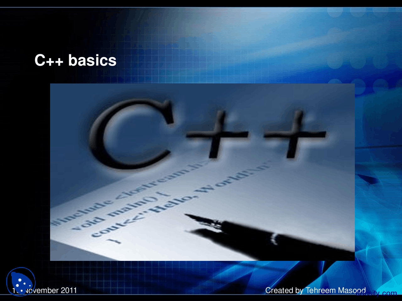 Cpp Basics-Introduction to Computing-Lecture Slides - Docsity