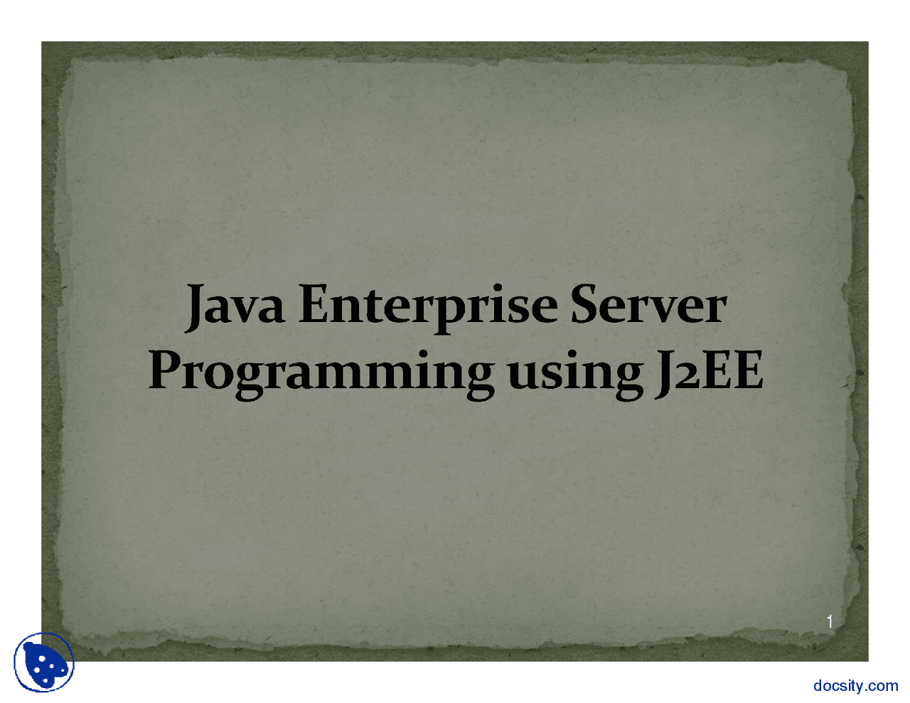 Server Programming using Java 2 Enterpricse Part 2-Jave 2 Enterprise ...