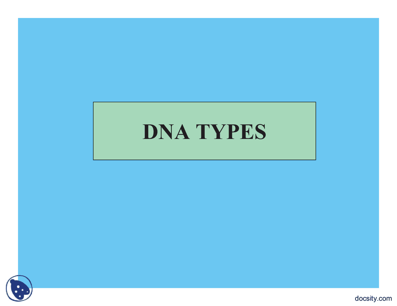DNA Types-Molecular Biology-Lecture Slides - Docsity