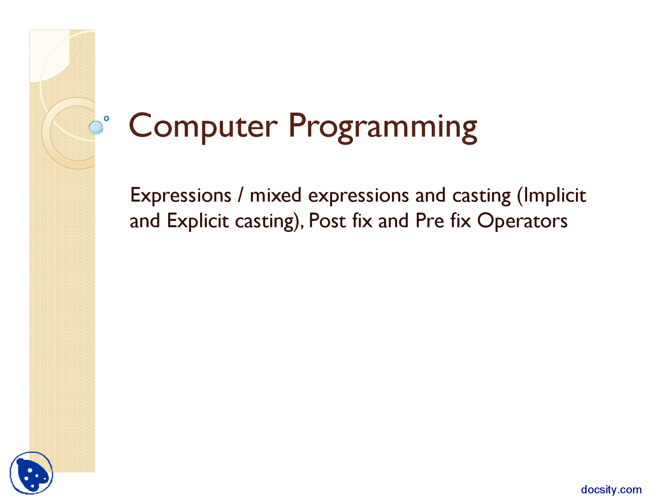 Computer Programming Part 2-Computer Architecture and Programming ...