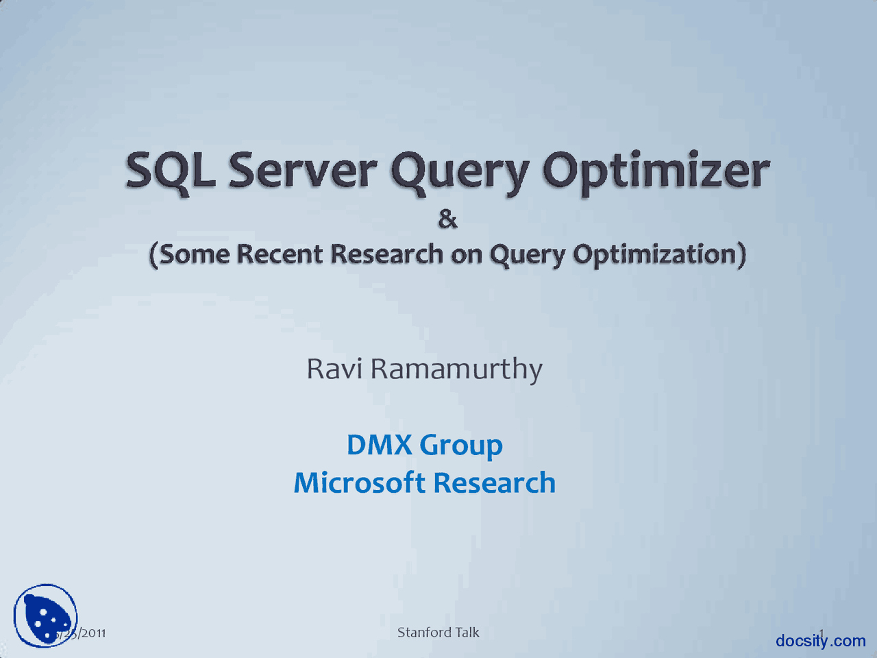 SQL Server Query Optimizer-Database System Implementaion-Lecture Slides ...