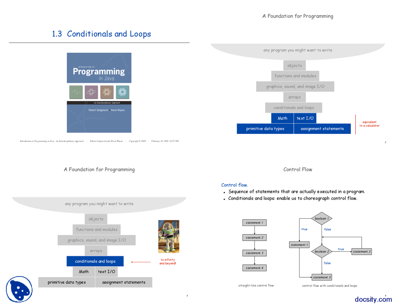 Conditionals and Loops-Programming Foundation-Lecture Slides - Docsity