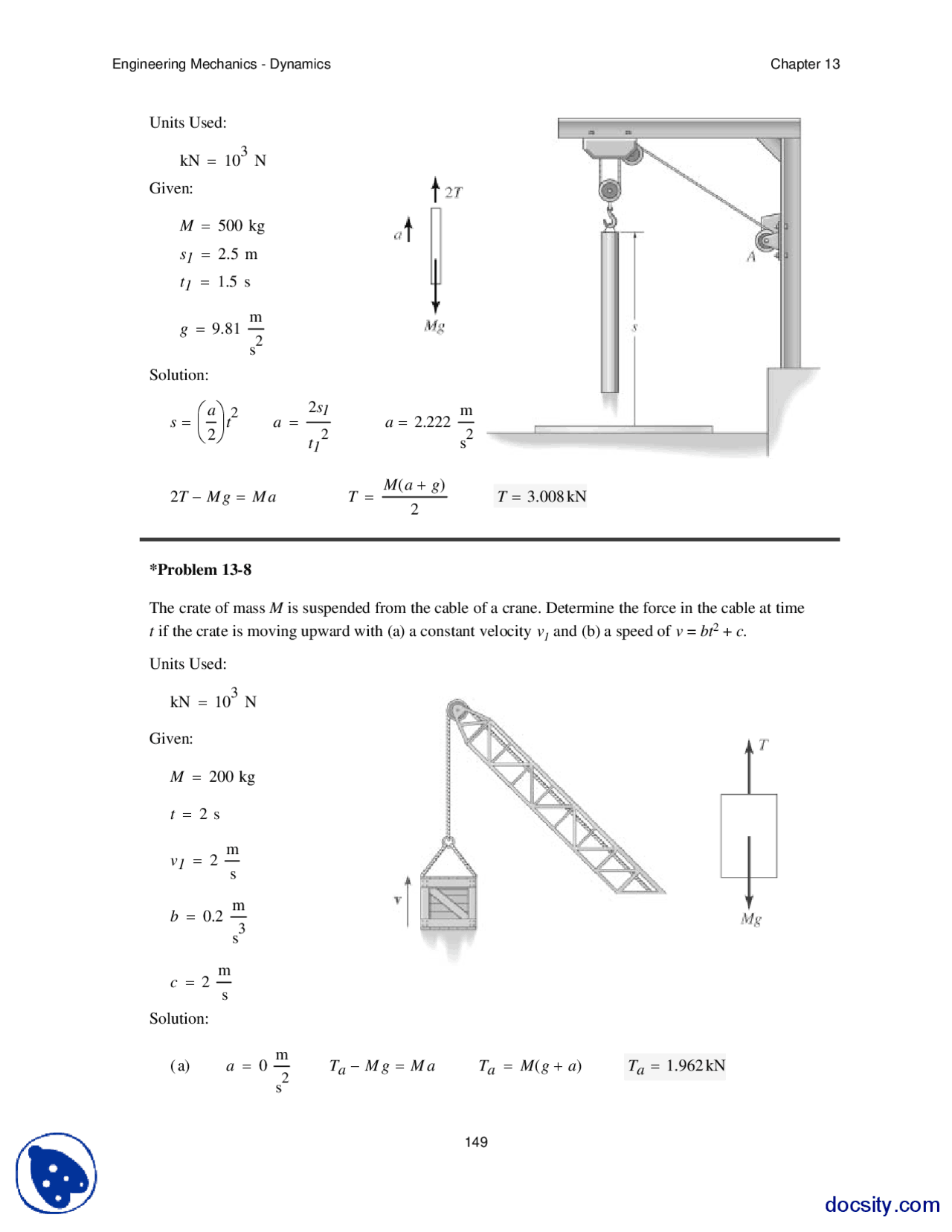 Pulley System Type Problems Part 1-Engineering Mechanics-Assignment ...