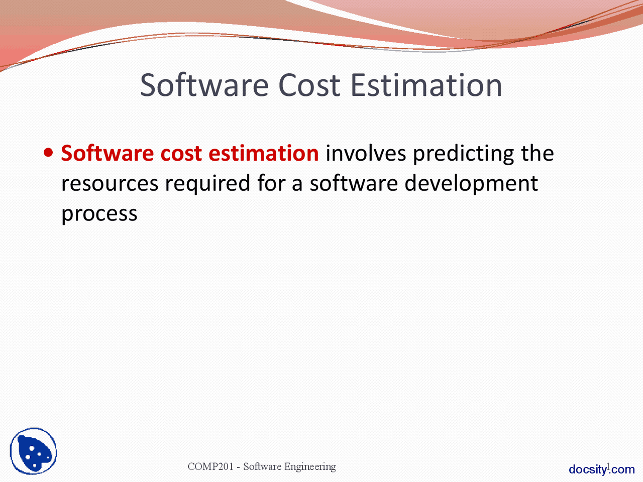 Software Cost Estimation-Basics of Software Engineering-Lecture Slides ...