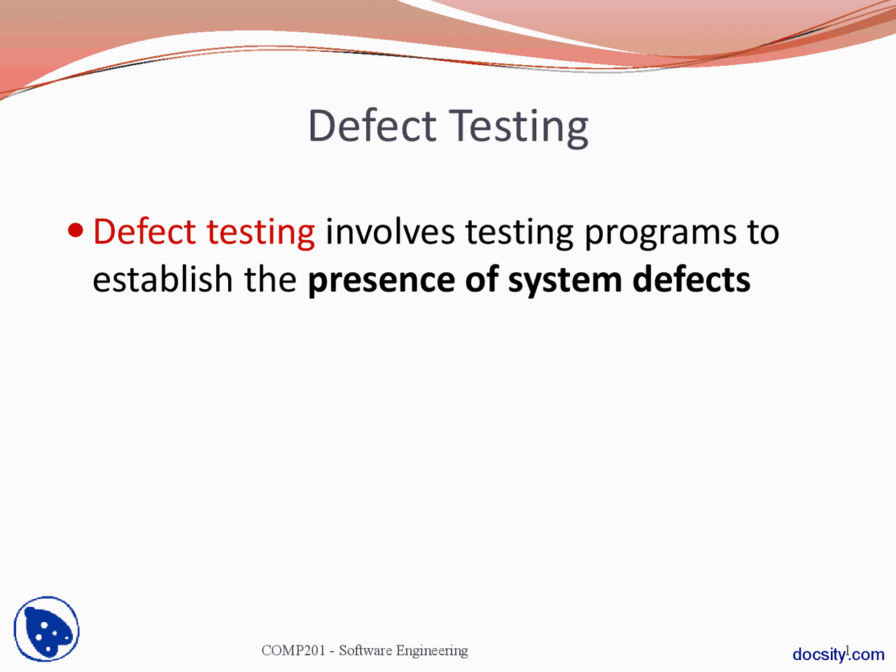 Defect Testing-Software Engineering-Lecture Slides | Slides Software ...