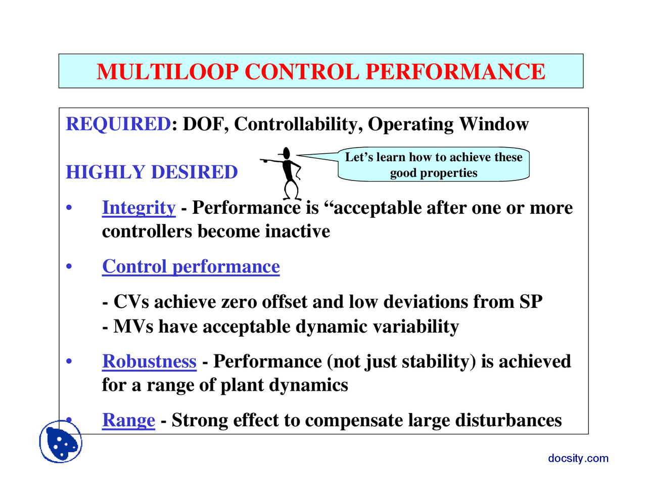Multiloop Control-Process Control-Lecture Slides - Docsity