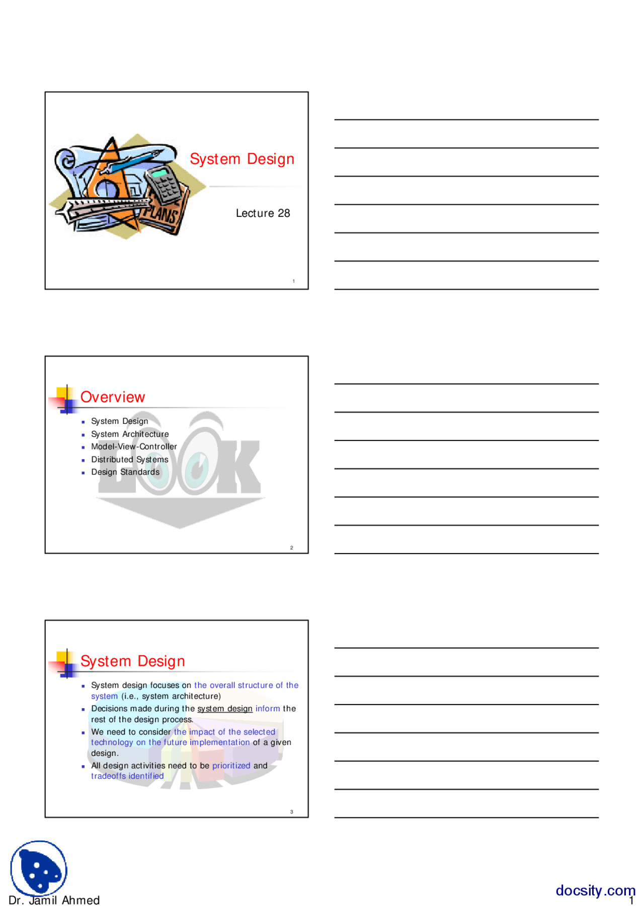 System Design-Object Oriented Programming-Lecture Slides - Docsity
