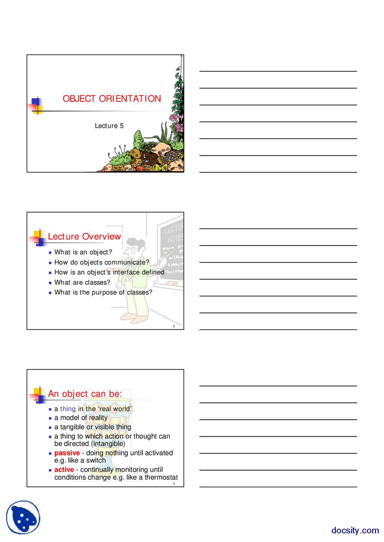 Object Orientation-Skills in Object Oriented Programming-Lecture Slides ...